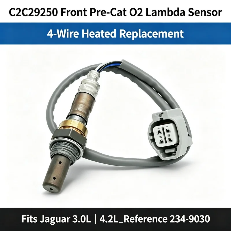 C2C29250 Front Pre-Cat O2 Lambda Sensor 4-Wire Heated Replacement Fit for Jaguar 3.0L 4.2L Reference 234-9030