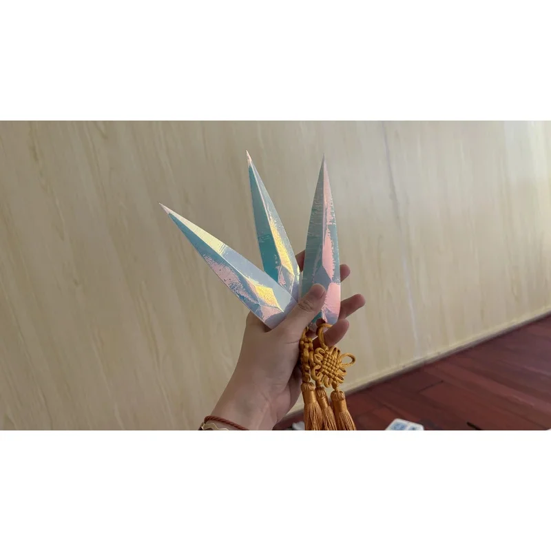 CyAnime KPop HUNTR/X Zoey Cosplay Prop  Do Gooder Zoey Colorful Laser Film Magical Knife Throwing Demon Hunter For Halloween Par - view 2