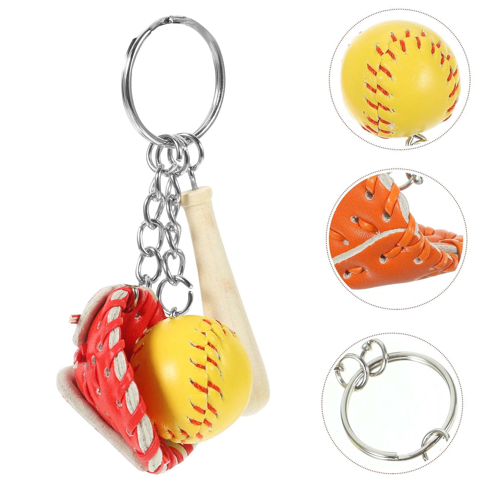 

6pcs Baseball Keychains Decorative Bag Pendant Backpack Purse Sports Party Gift Accessory Women Men 10Cm Reusable Easy Clean