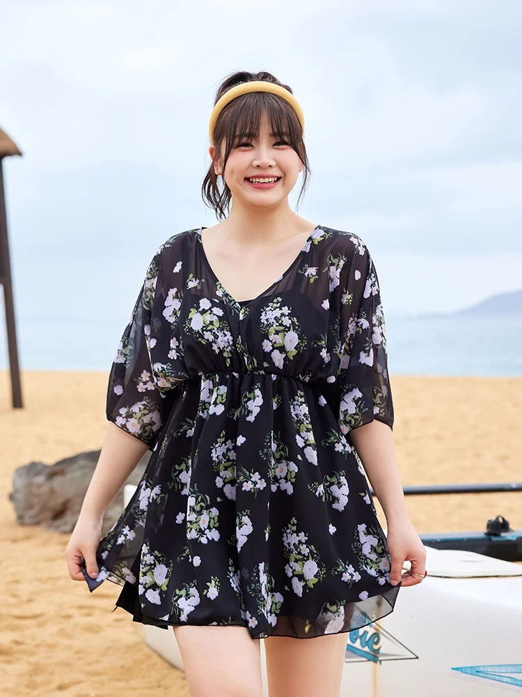 

Женский купальник больших размеров для термальных источников и бассейнов, утягивающий, с большими чашками, бикини-бюстье, раздельный купальник