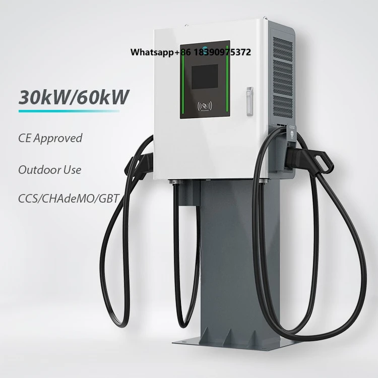 Efficient CHAdeMO CCS GBT 3 Phase Level 3 DC Charger 100A 30kw OCPP Electric Vehicle Car Fast Charging EV Charging Station