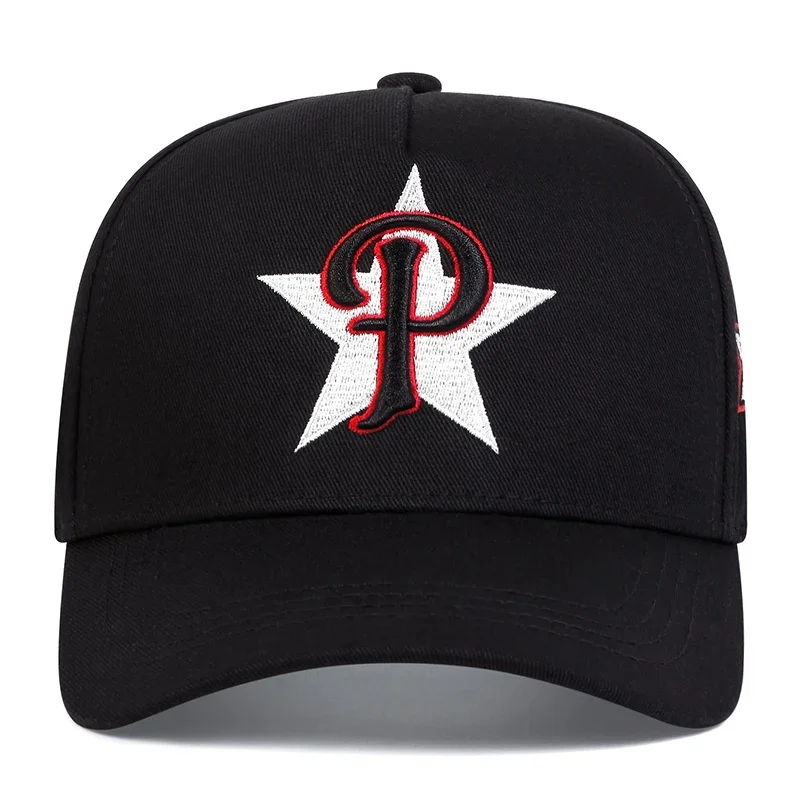 P Letter Pentagram Side 7 Embroidery Baseball Cap Hip Hop Snapback Hat Unisex Trucker Caps Men Women Outdoor Sun Hats Gorras - view 2