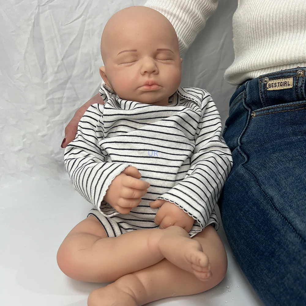 Baby Doll rinato in silicone da 20 pollici, dipinto a mano, neonato in silicone, bambola realistica, collezione di artisti per ragazza e ragazzo