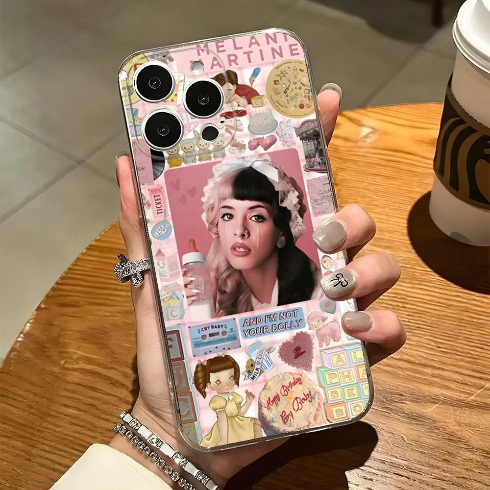 Piosenkarka Melanie Martinez Etui na telefon do Iphone 15 Pro Max 14 16 Plus 11 12 Mini 13 Pro 7 8 X XR XS SE Przezroczysta tylna obudowa