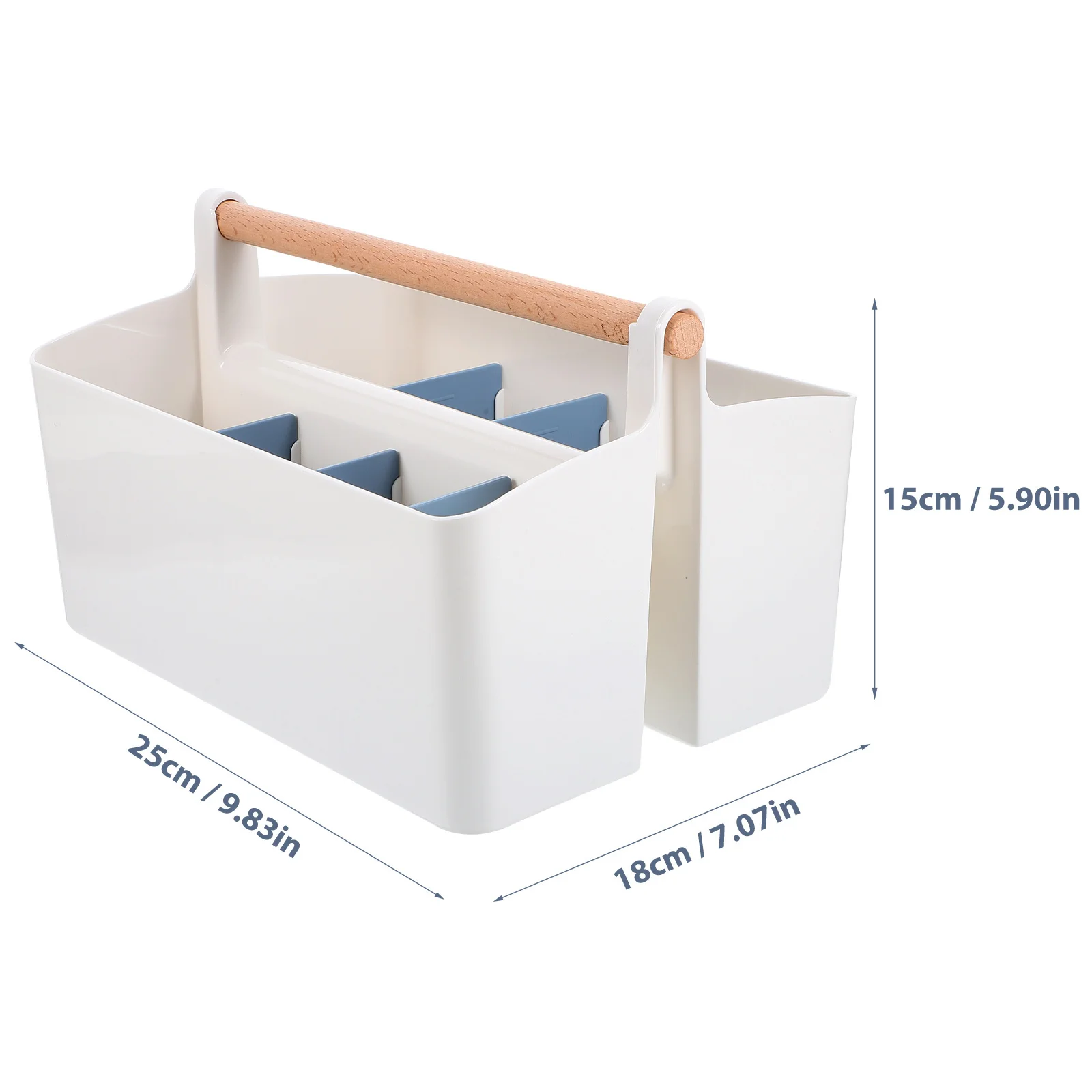 Multi-Grid Desktop Organizer Box Fine Workmanship Smooth Polishing Classified Storage for Stationery Pens Cosmetics Makeup