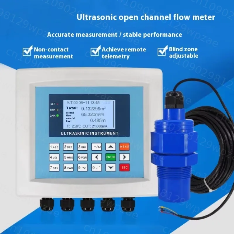Dingyi Portable Ultrasonic Liquid Flow Meter +/-5% Accuracy 0~15m/s Flow Rate Customizable OEM Support Modbus Connectivity