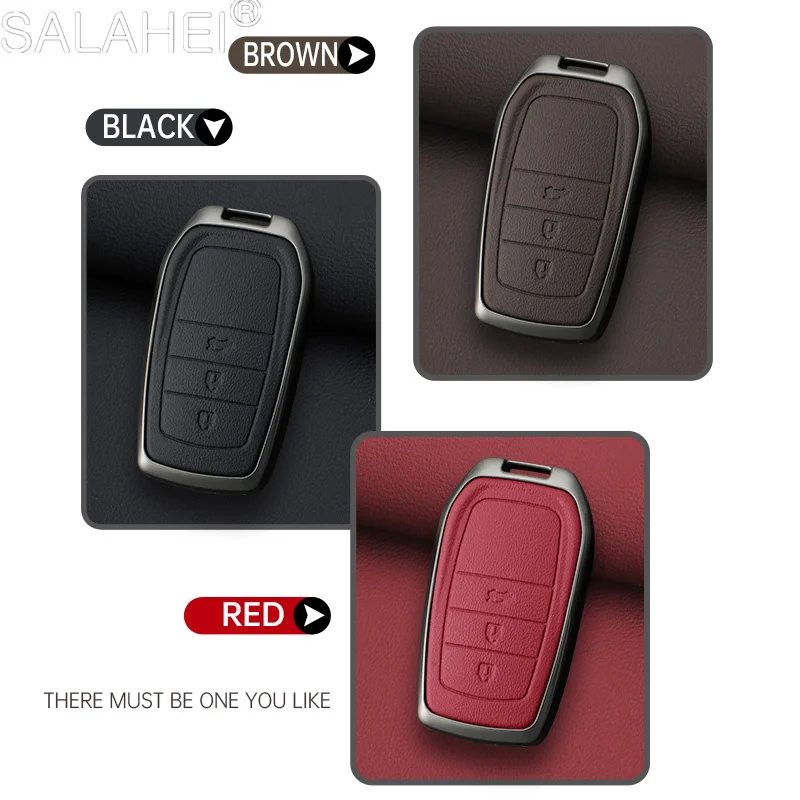 Zinc Alloy Car Key Case Cover Shell Holder For Toyota Corolla Prius RAV4 Crown Hilux Fortuner Camry Land Cruiser Prado CHR Altis
