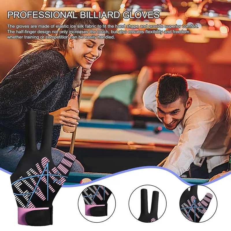 Billiards Pool Cue Gloves Sport Billiards Unisex Pool Cue Gloves Perfect Fit Billiard Equipment For Amateur And Professional Pla