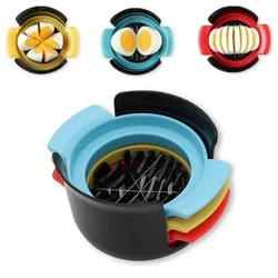 Multipurpose Stainless Steel Wire Eggs Cutter, Egg Slicer for Hard Boiled Eggs, Fruit Garnish Slicer Kitchen Creative Tool