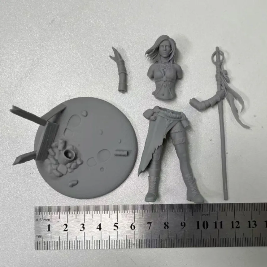 Wasteland Queen Steampunk Female Warrior 1/24 Scale Resin Figure Model Kit Fantasy Miniature Unassembled and Unpainted DIY Toys