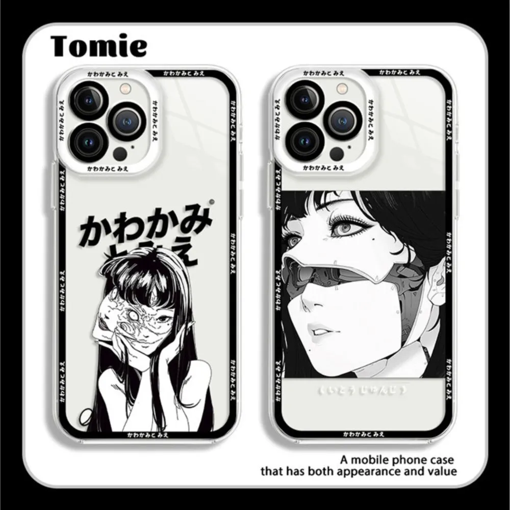 Japanese Terror anime Tomie Kawakami phone case for iphone 15 14 13 12 11 Pro Max XR X XS MAX Lens protect anti-drop coque