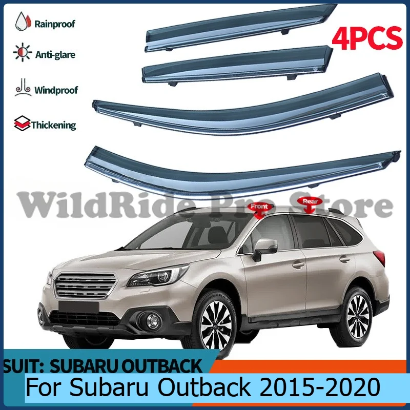 

1 Set Perfect Fit Window Visors for Subaru Outback 2015-2020 - Premium Rain Guards, Ventilated