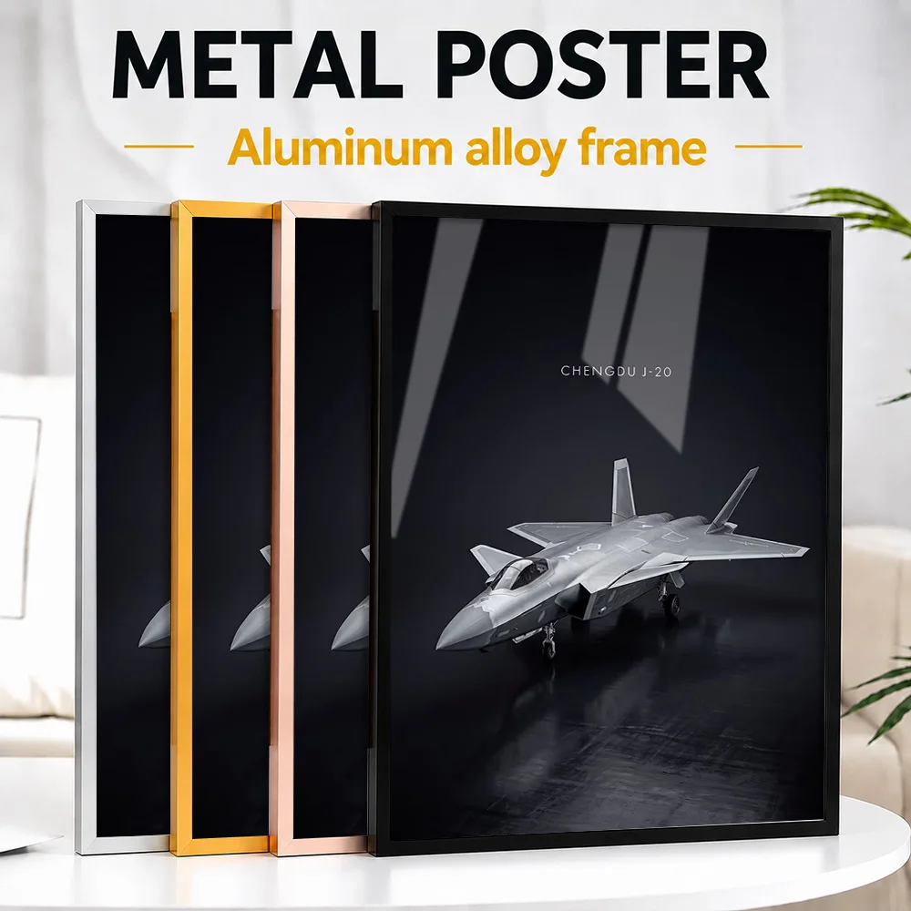 Chengdu J-20 Stealth Fighter Jet Framed Metal Print Customized Flight Tribute Wall Art Perfect Within Office As Veteran Gift
