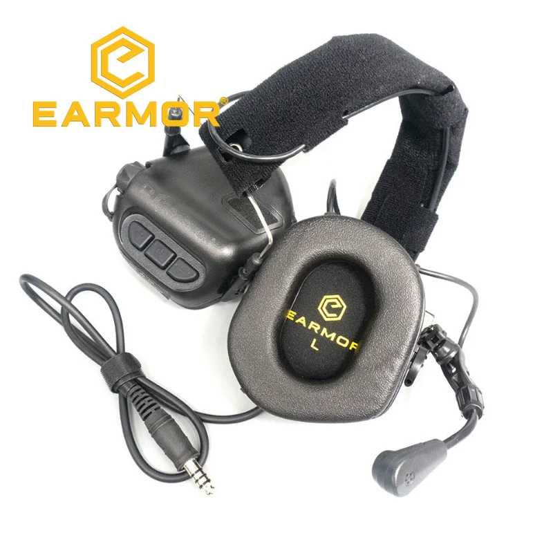 OPSMEN EARMOR nueva diadema M32 MOD4 auriculares y M51 PTT y juegos de adaptadores de riel de arco para disparar comunicación de aviación de liquidación de ruido