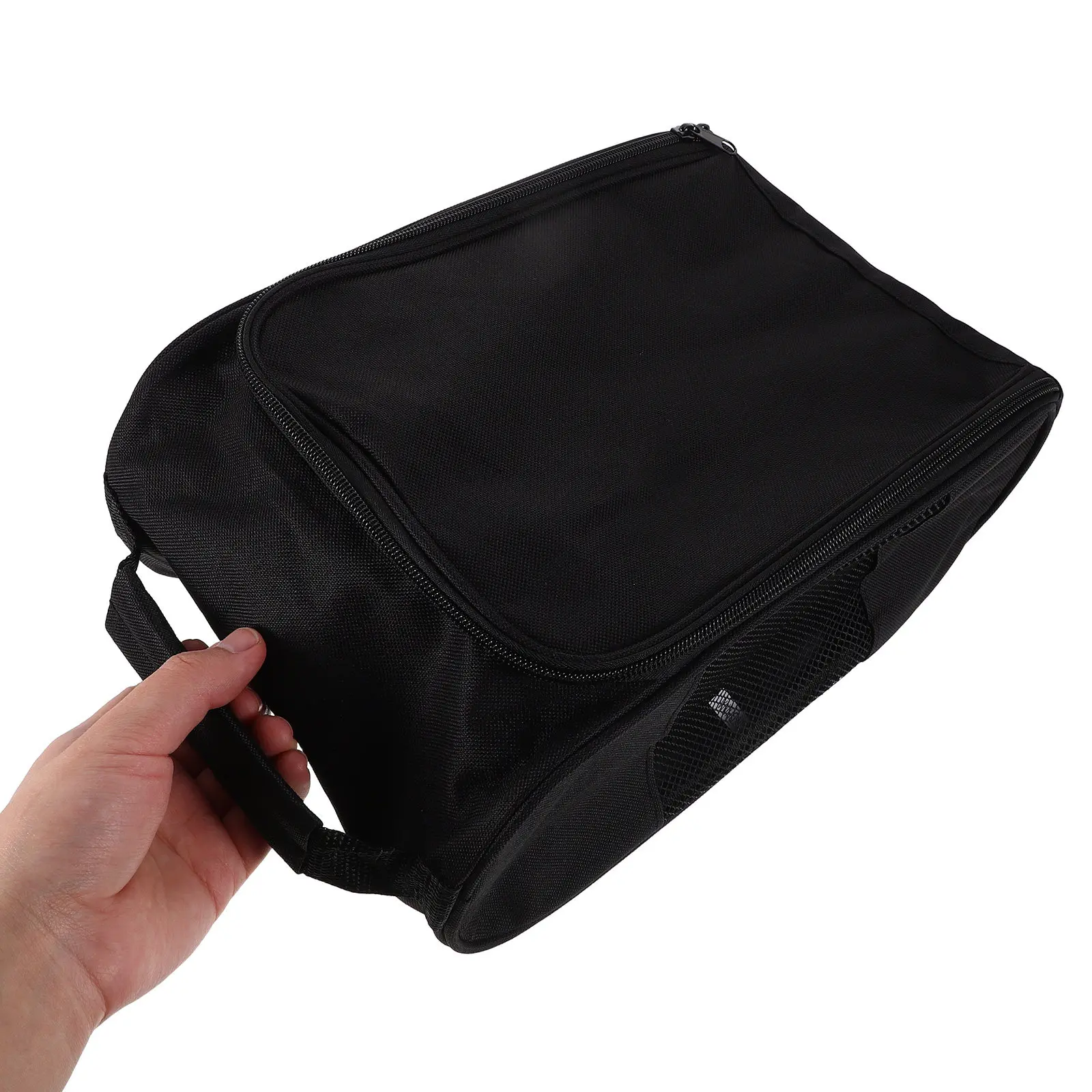 

Golf Shoe Carrier Bag Zippered Side Ventilation Straps Breathable Storage Organizer Travel Sports Shoe Carrying Case