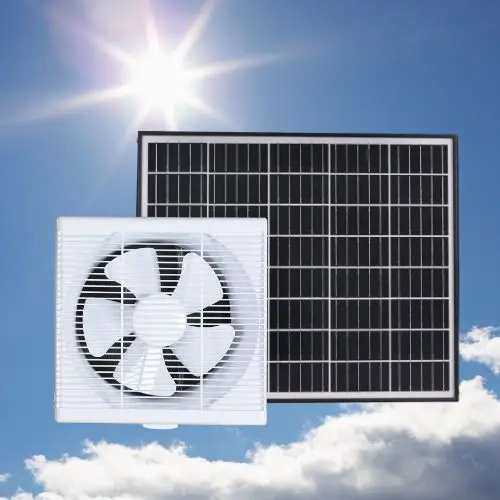 

40W House Kitchen Bathroom Solar Wall Mounted House Air Extractor Window Heat Exhaust Fan Home Appliances