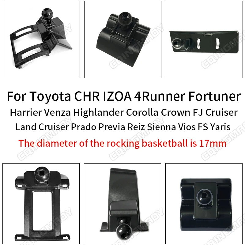 

Car Phone Holder For Toyota Corolla Crown CHR IZOA Reiz 4Runner Fortuner Harrier Venza Highlander Vios Special base accessories