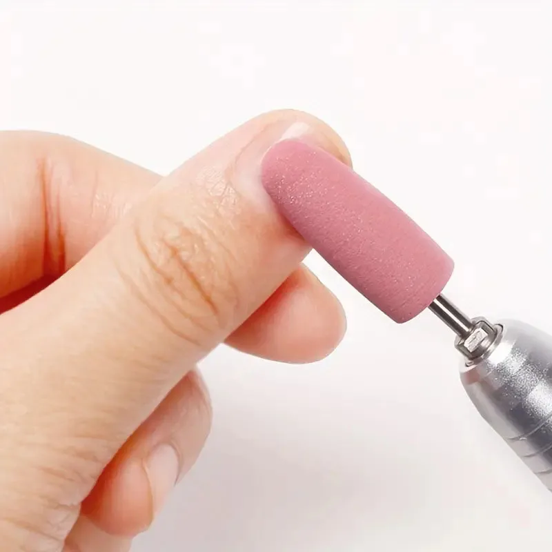 10pcs 실리콘 네일 드릴 비트 매니큐어 페디큐어 네일 케어 전기 드릴 액세서리에 대 한 로타리 연마 도구 비트