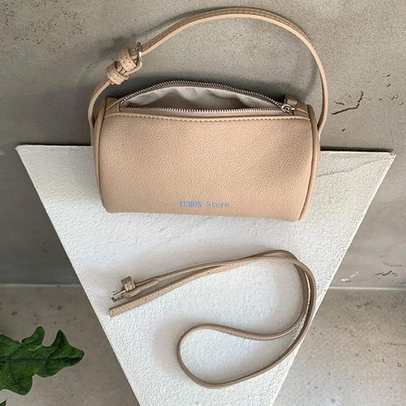 حقيبة كتف D0UD الأنيقة الأسطوانية التي توفر الراحة والوظائف بوياس جلدية كروسة حقيبة يد للنساء والفتيات