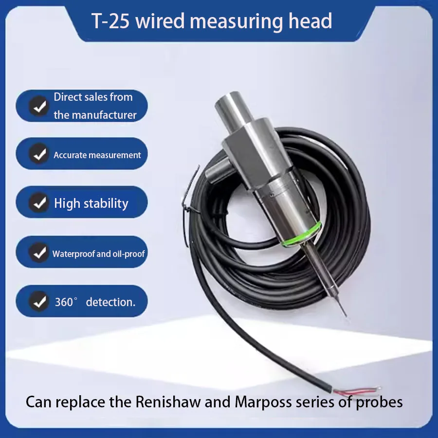 The wired probe of CNC machine tools, CNC contact probe, detection sensor, automatic edge finder, and it can replace Renishaw