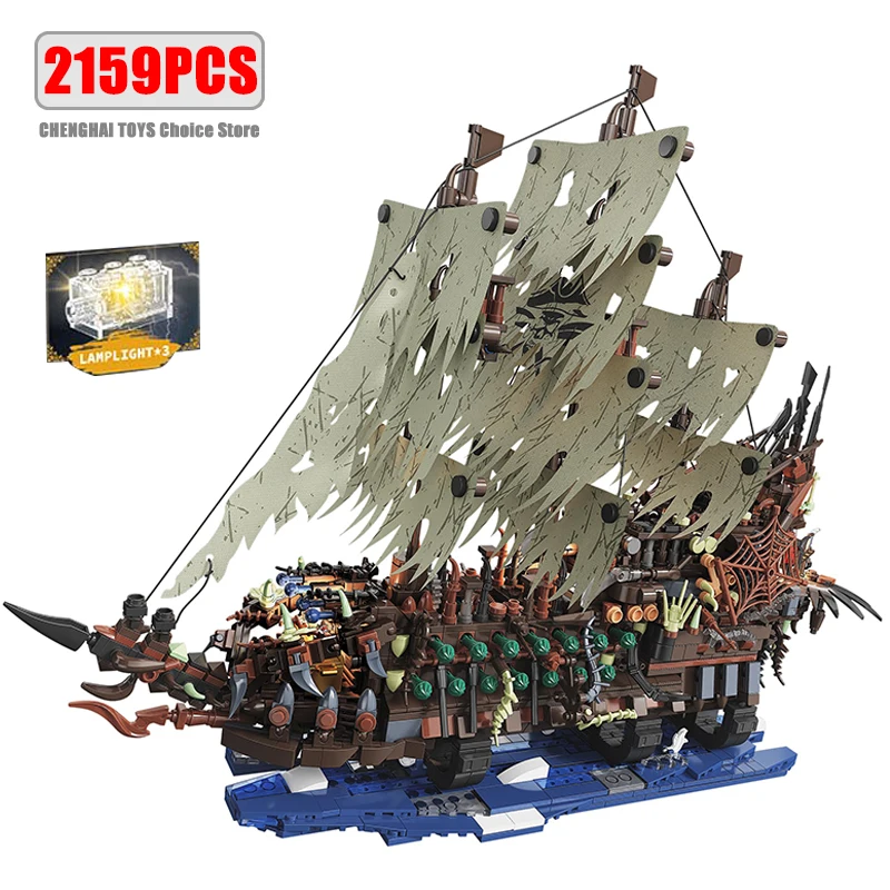 

2159Pcs Pirate Ship Building Sets MOC Flying Dutchman Building Blocks Model Toys Christmas Birthday Gifts for Adults and Teens