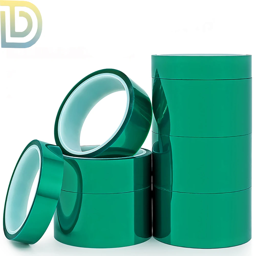 33m Green High Temperature Tape Laminated Glass PCB Board Plating Aluminium Doors and Windows Spraying