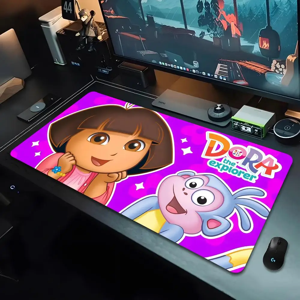 Dora the Explorer Mouse Pad Cartoon Lockedge Large Gaming Pad Computer Gamer Keyboard Mouse Mat Desk Mousepad for PC Desk Pad