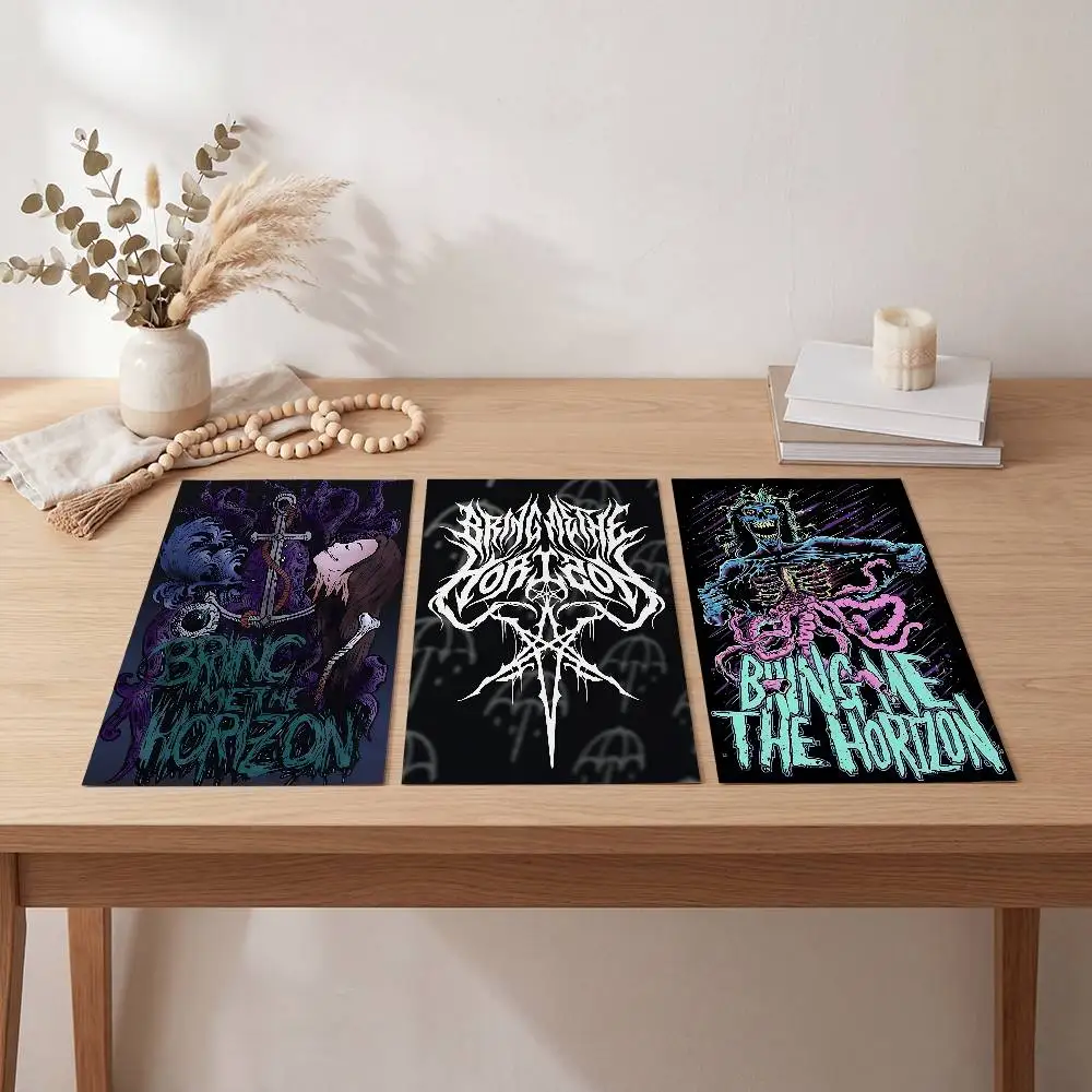 Band B-Bring Me The Horizon Classic Movie Poster Self-adhesive Art Waterproof Paper Sticker Coffee House Bar Room Wall Decor