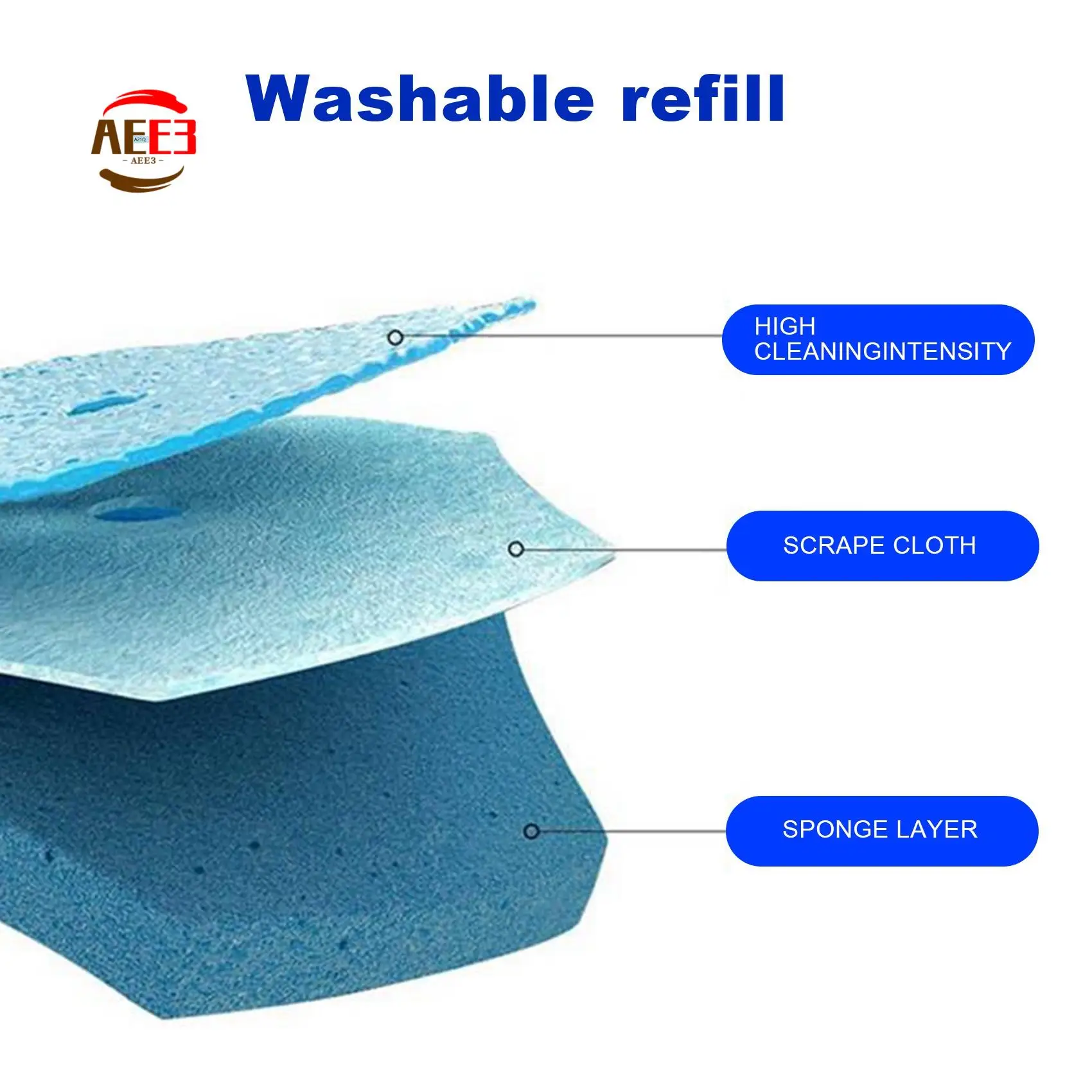 

AEE3-Disposable Toilet Cleaning System Disposable Toilet Flushable Refill Fresh Brush Flushable Refills - 48 Refills