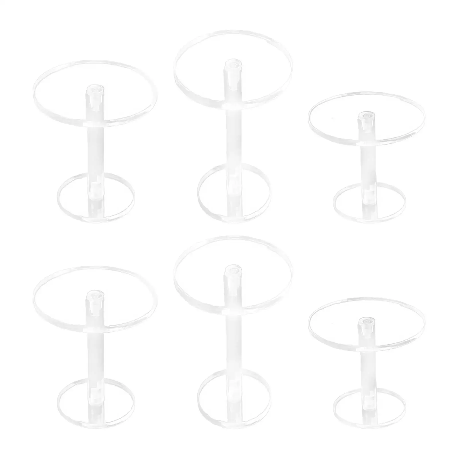 2Pcs Jewelry Display Rack Acrylic Pedestal Display Riser Stands Watches