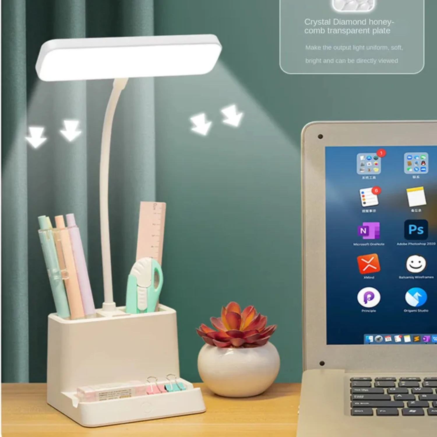 Cozy and Supportive LED USB Desk Lamp Tailored for Studying and Relaxing Perfect for College Students Enhanced with Eye Protecti