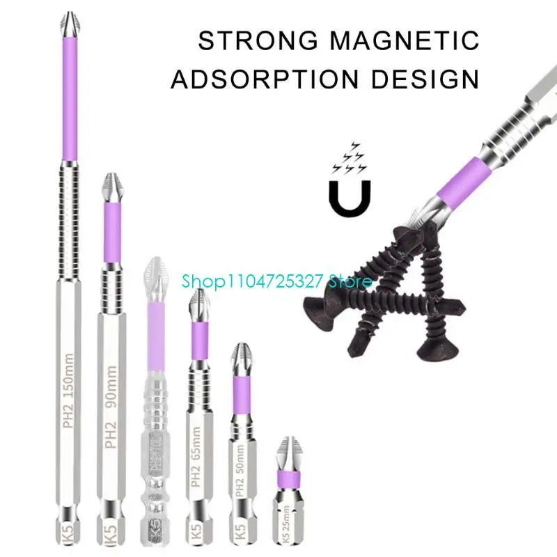 D8KF Comprehensive Crosshead Bit Set mit starker Magnetismus-Effizienter Schraubenbefestigung, 25-150 mm für den