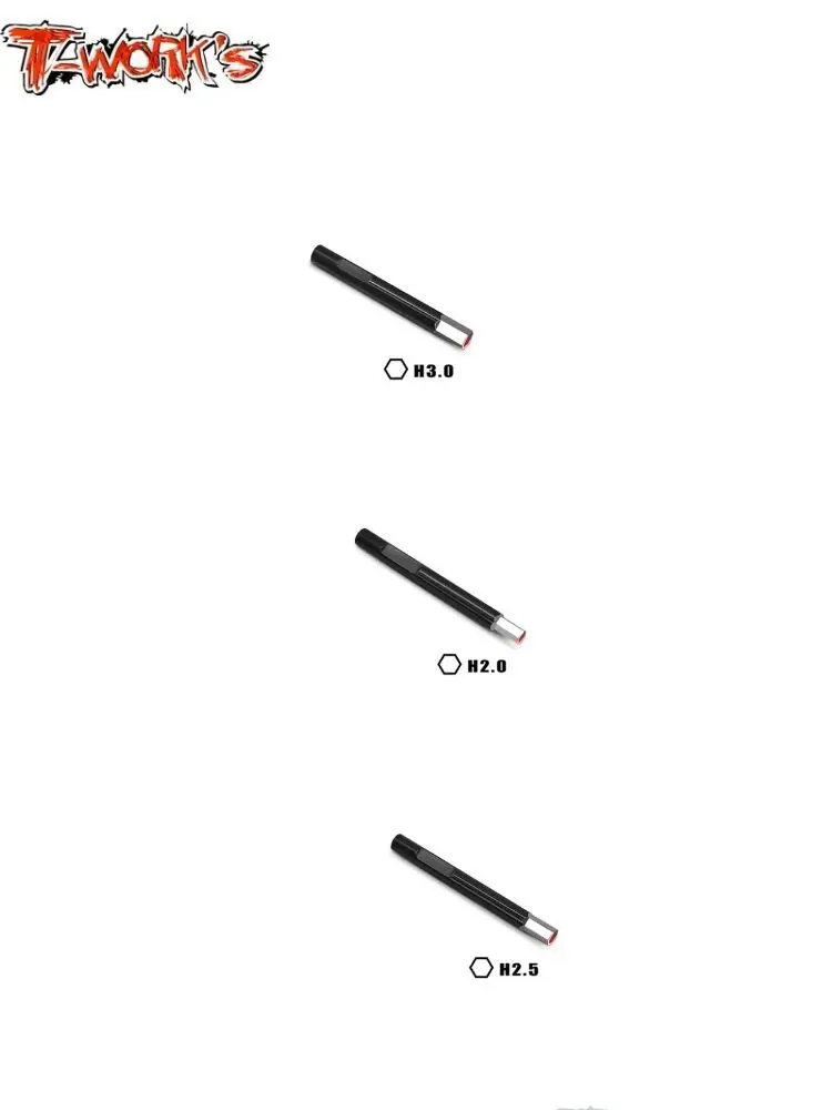 オリジナル T ワークス TT-073-H HSS 六角レンチ交換用チップ 2.0/2.5/3.0 x 30mm Rc ツール