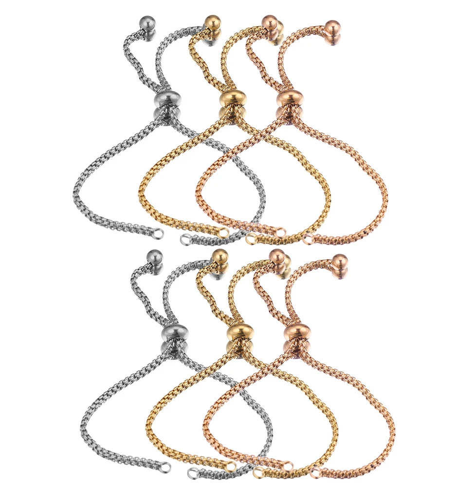 

3 шт., цепочки из нержавеющей стали для изготовления браслетов