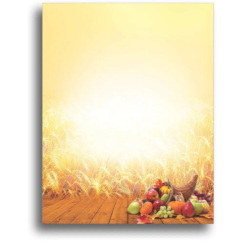 

Бумага для канцелярских принадлежностей Sunset Wheat Autumn - Осенний бланк для писем - 80 листов