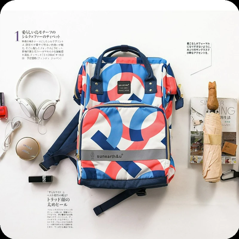 Japanese Style Maternity Backpack Multifunctional Travel Diaper Bag for Mom