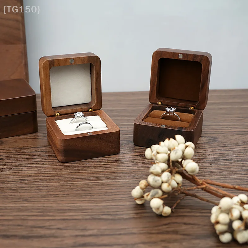 다층 보석 정리함, 목재 웨딩 링 케이스 귀걸이 보관함 및 선물 포장