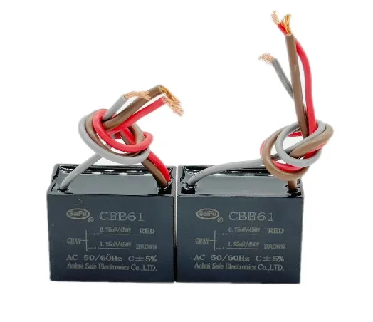 cbb61 0.75UF + 1.25UF 450v 3wires capacitor