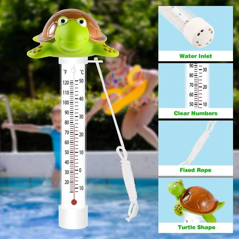 Floating Thermometer。No Battery Required，Easy To Read，Shatterproof，New Product：Swimming Pool And Bath Water Thermometer