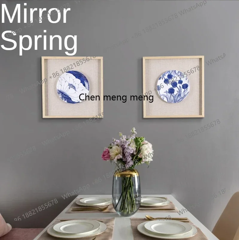 K182K182TT Jingquan New Chinese Zen Living Room Decorative Painting Creative Hallway Ceramic Physical Picture Two-Piece Vertical