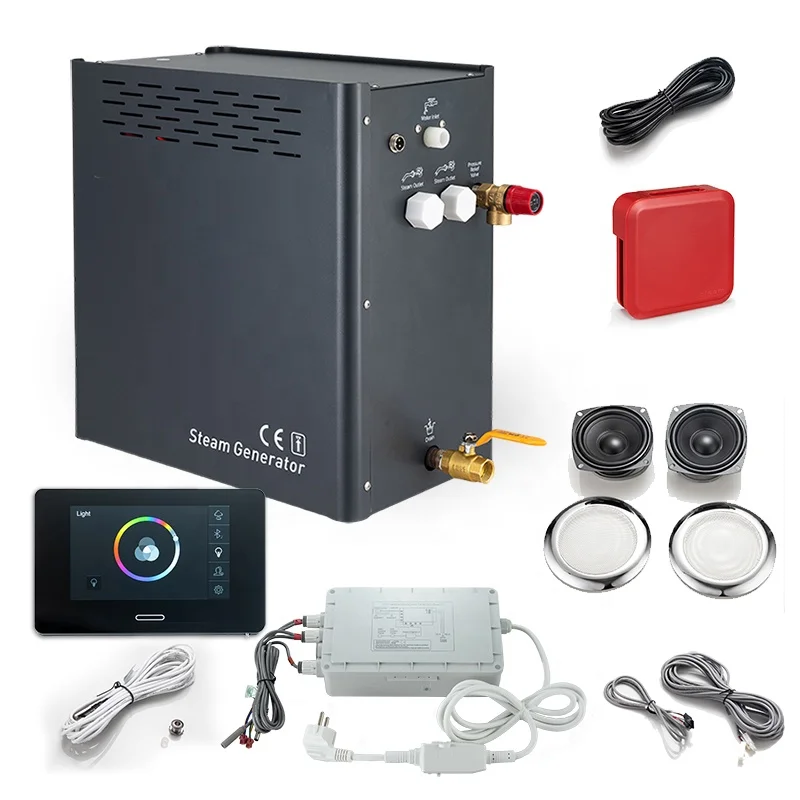 

Stepon 26Years Factory 4.5KW 6KW 9KW 12KW 15KW 18KW 22.5KW WiFi App Control Steam Bath Machine OEM ODM Sauna Steam Generator