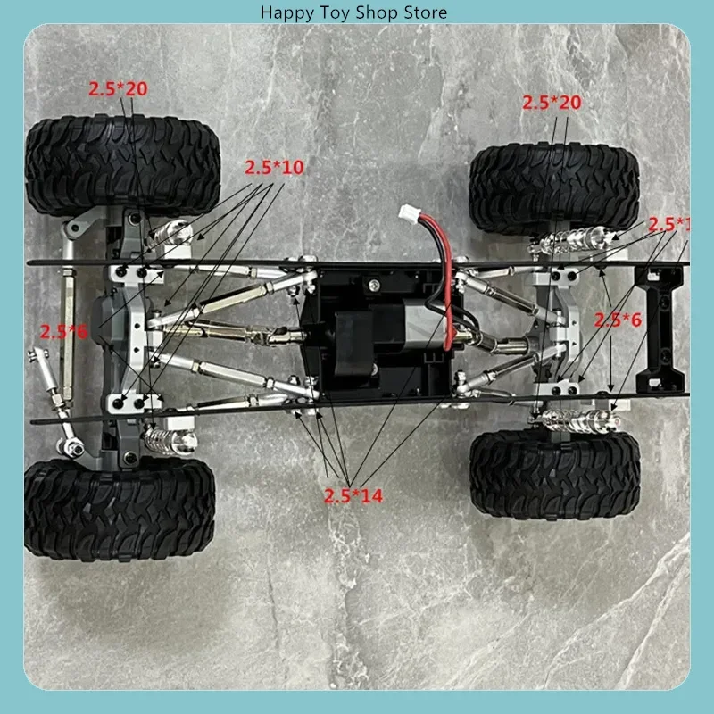 WPL 1/16 RC автомобиль металлические обновленные запасные части C14 C24 FY003-5A игрушки с дистанционным управлением Запчасти и аксессуары