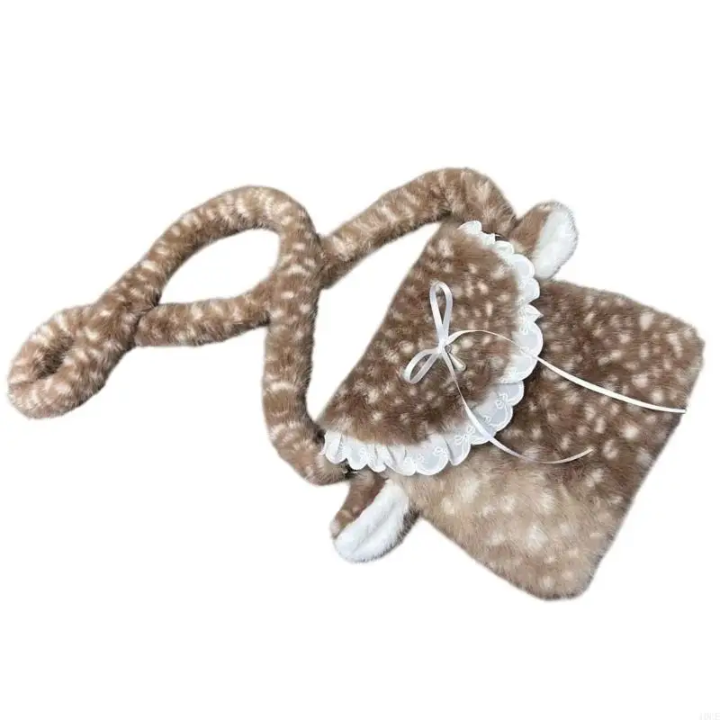 

Плюшевый кошелек с оленем, милые сумки на плечо в форме оленя с магнитной застежкой, сумки через плечо с героями мультфильмов в