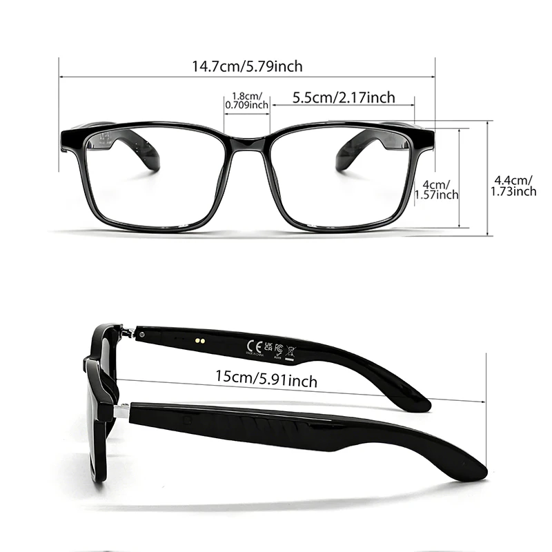 AI Translation Smart Wireless Glasses Feature Open-Back Earbuds, a Premium Feel, and Support Real-Time Translation of OV