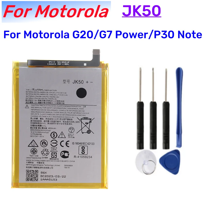 Original JK50 Battery For Motorola Moto G20 XT2128-1 64GB GSM G7 Power XT1955 XT1942-1 Z3 XT1941 G30 P30 Note Batteries