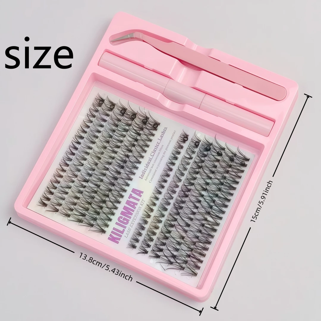 12 Reihen Wimpern im europäischen und amerikanischen Stil, 30P+40P, natürliche, dichte, segmentierte, großvolumige, individuelle Cluster-Wimpern für den einfachen Auftrags, Ultra – Detail 3