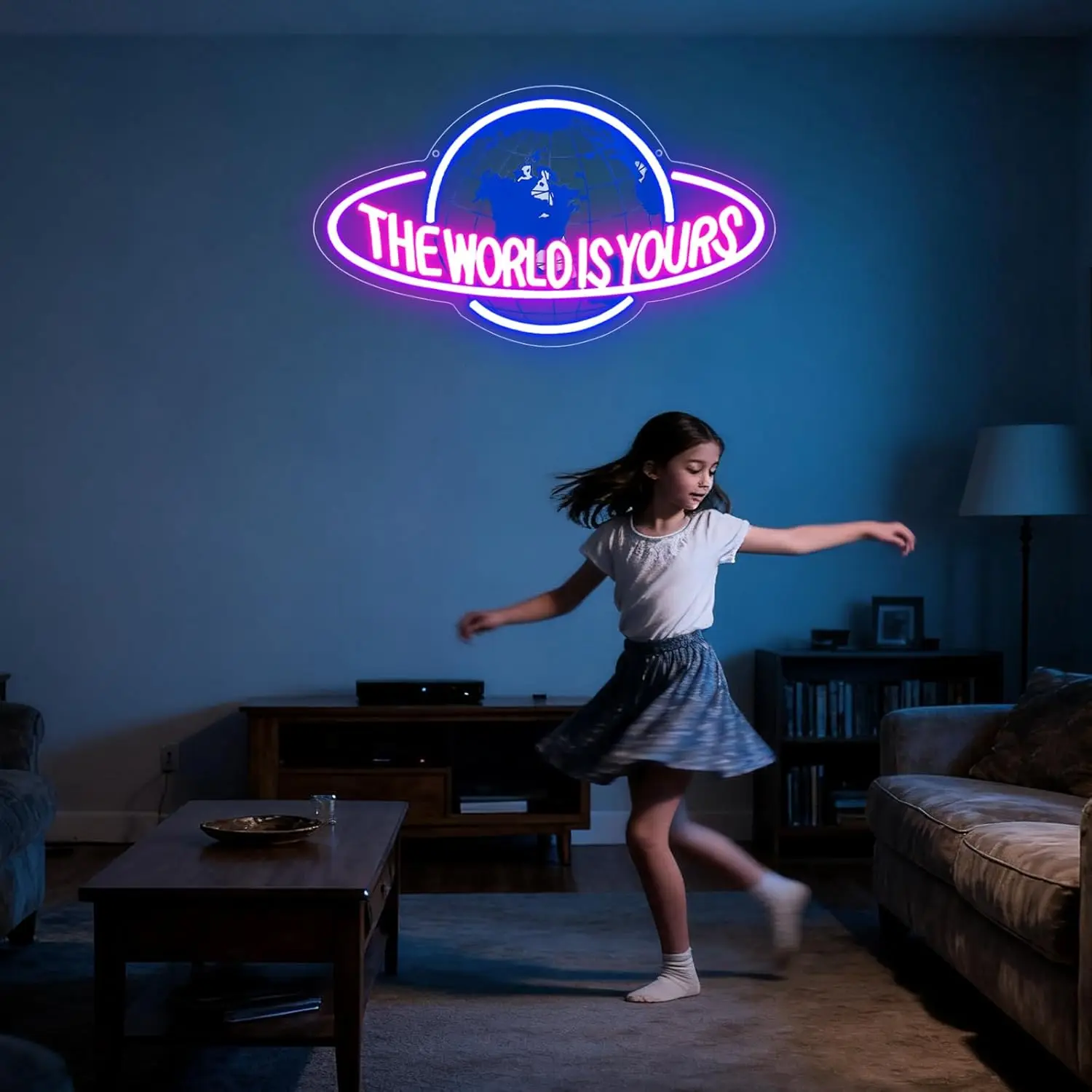 The World is Yours Neon Sign USB Powered LED Neon Light for Game Room Bar Party Bedroom Decoration Birthday Christmas Gift - view 6