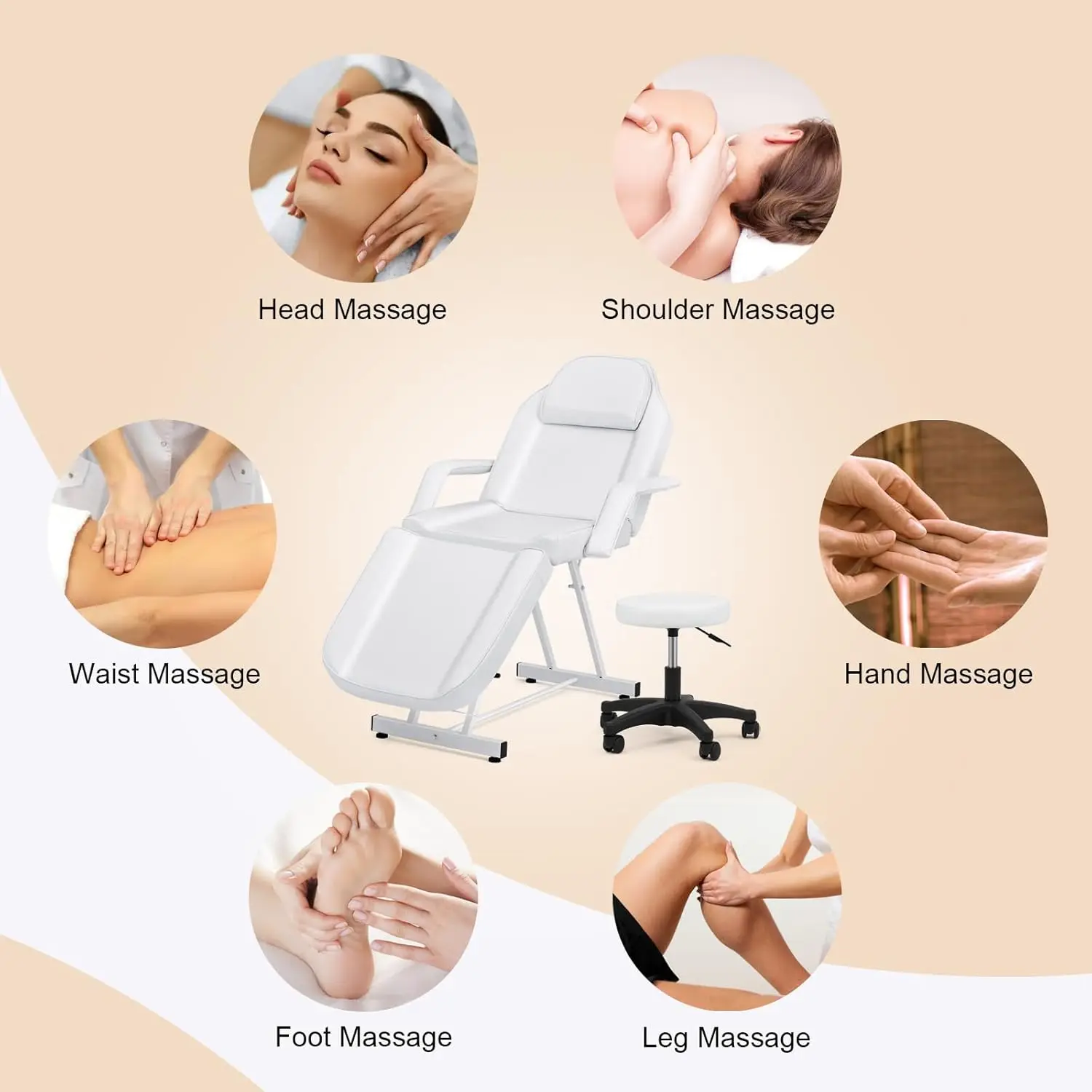 Artist hand Facial Bed Massage Table Adjustable Tattoo Chair W/Free Barber Bed Spa Chair Salon Massage Equipment Tattoo Bed Salo