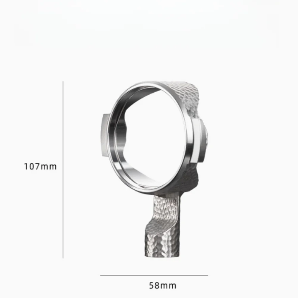 51mm For Espresso Handle for Machines Hammered Stainless Steel Finish Resists Scratches and Daily Wear Over Time