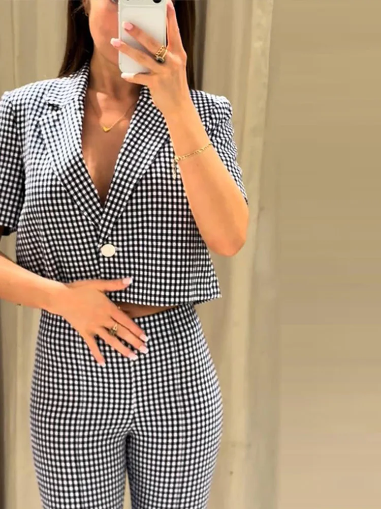 Lange Strickjacke Mantel Shorts Anzüge Frauen Elegante Laterne Volle Hülse Lose Mäntel Hohe Taille Kurze Hosen Mode Damen Outfits Neue – Detail 8